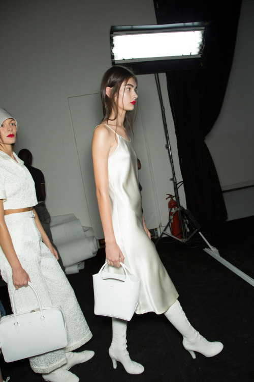 Antonina “Tonya” Vasylchenko for Rochas ss13, backstage