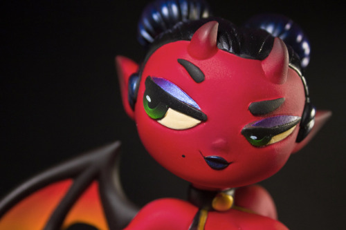 I painted my sculpt of a laughably endowed succubus!Sculpted her about a year and a half ago, but di