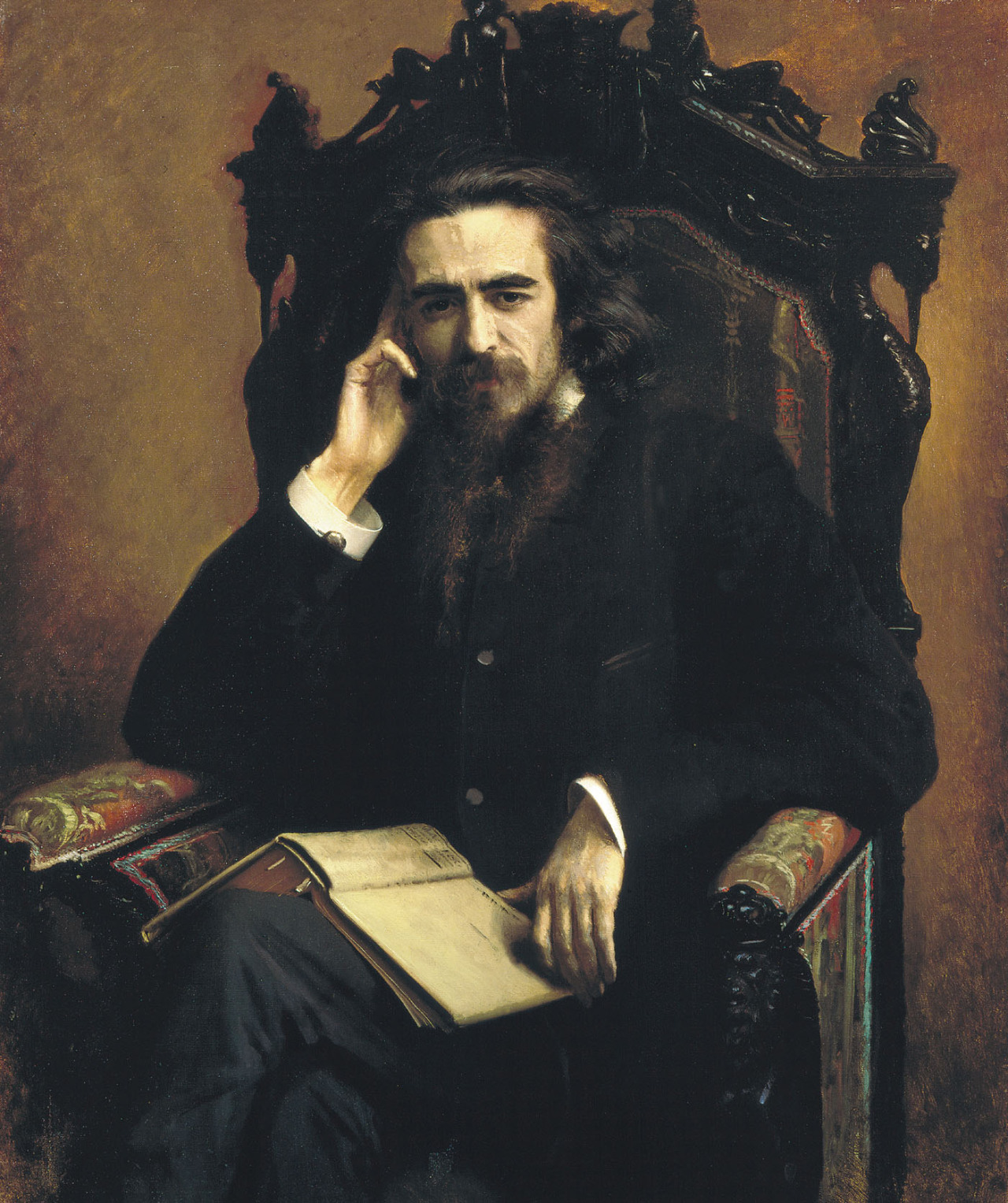Portarait of philosopher Vladimir Solovyov (1885), Ivan Kramskoy