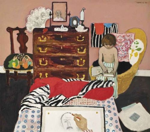 Bedroom at Springfield, Dundee    -    Alberto Morrocco  , 1974British,1917 - 1998oil on canvas ,  1