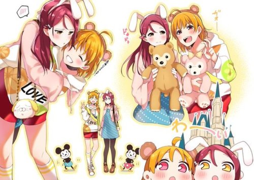 Look at that cute pout Chika gave when her gf gets too close with the mascot XDDDSource: https://twi