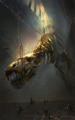 fantasy-art-engine:Dragon Bones by Natalia Milushko