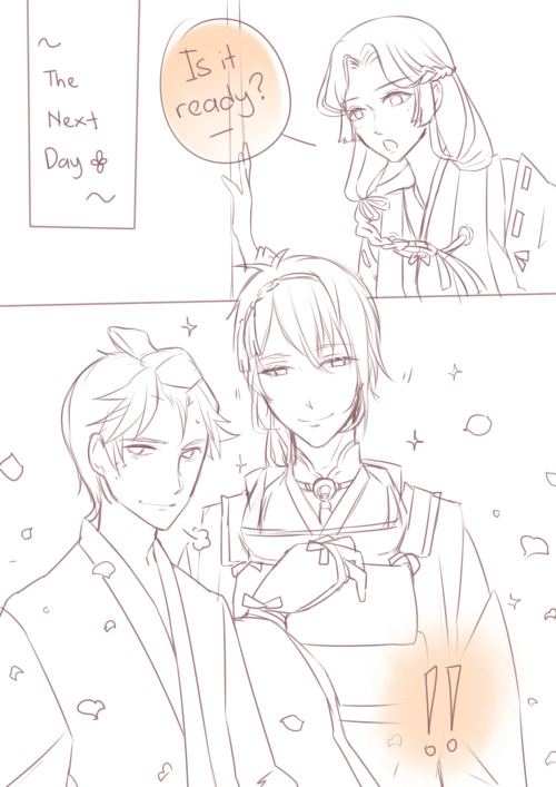 sheryu: Short comic about my saniwa and Mr. Smith from Touken Ranbu [Apparently Mr. Smith just want 