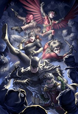 dorkly:  Bat-Family, United The Wayne’s Christmas card was pretty hardcore this year. Artist: Quirkilicious