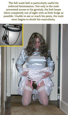 sissymaidallyson:  gaycurioussissy:  That sounds perfect! We may need to get one of these in the future! Miss  One day I really hope to have a proper shemale chastity belt.  Im in love with this