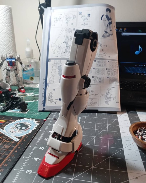 Perfect Grade GP01 Gundam WIP #3 - some beautiful sculpted legs......#gunpla #gundam #gp01 #fullburn