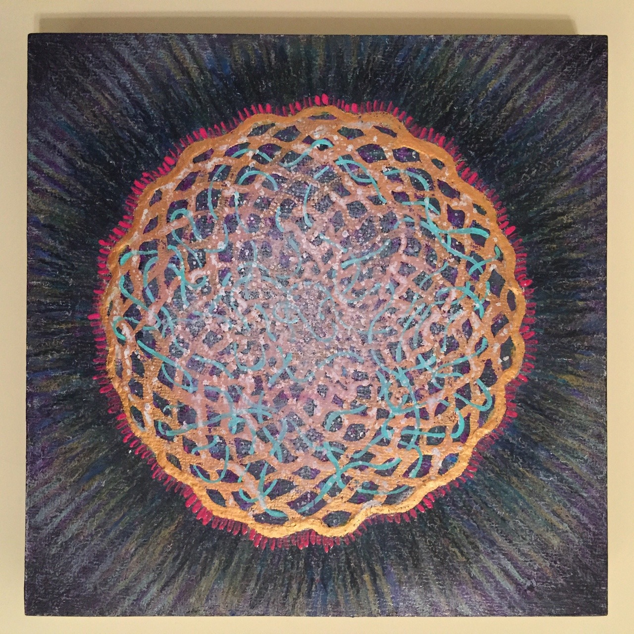 Little painting I did today. Miniature mandala