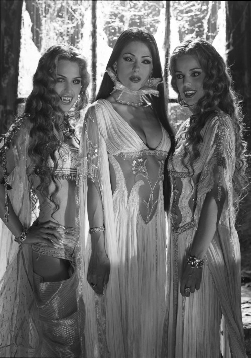 Josie Maran, Silvia Colloca and Elena Anaya as The Brides of Dracula - Van Helsing; 2004. dir. Steph