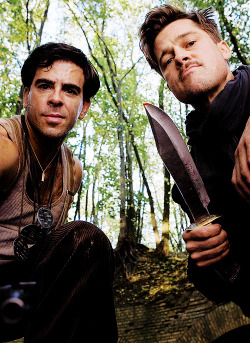 qjerometarantino:  Eli Roth and Brad Pitt