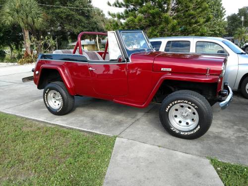 jacdurac:   1948 Willy’s Overland Jeepster with a 440 Mopar interceptor bored out to .60 over with mild cam  