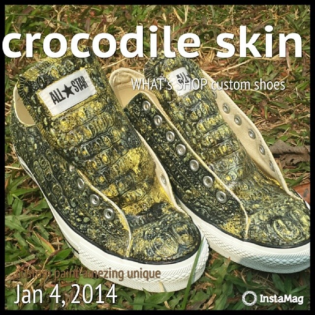 converse crocodile leather