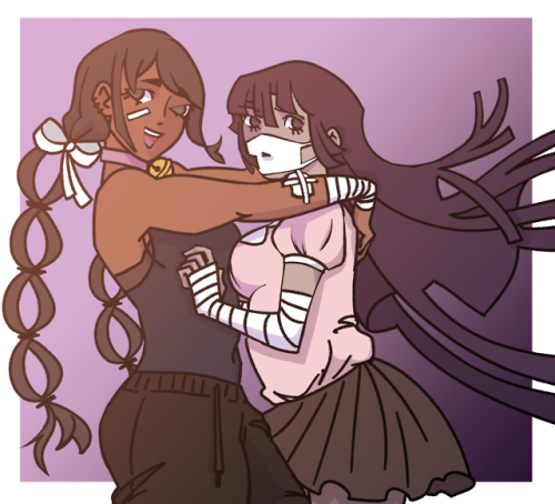 meatcleavermutilator:my @wlw-danganronpa-secretsanta for @exhausted-bisexual !!!this ship is…very cu