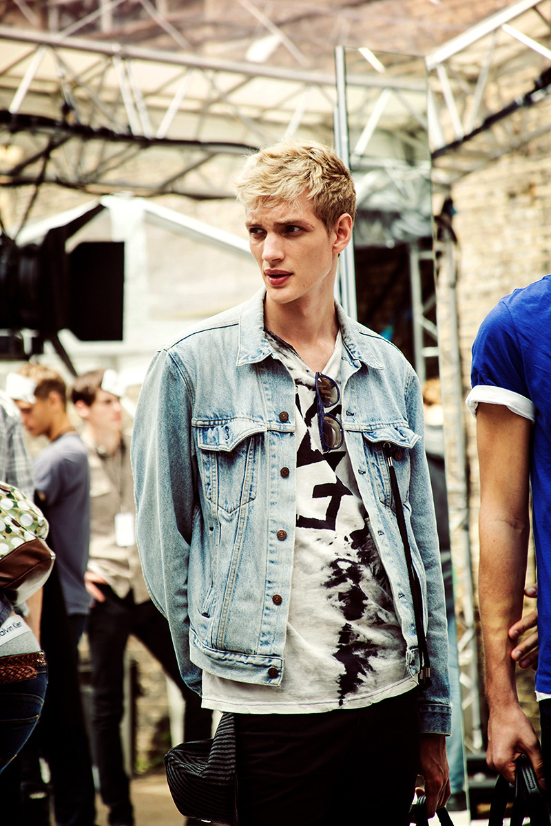 homme&ndash;models:  Paul Boche / Rag &amp; Bone backstage at LCM SS2014