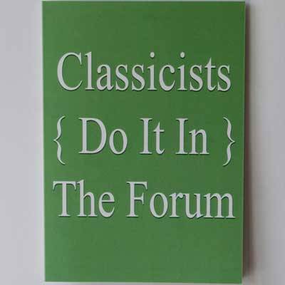 thecreativehistorian:A greetings card for Classicists, particularly those who are interested in anci