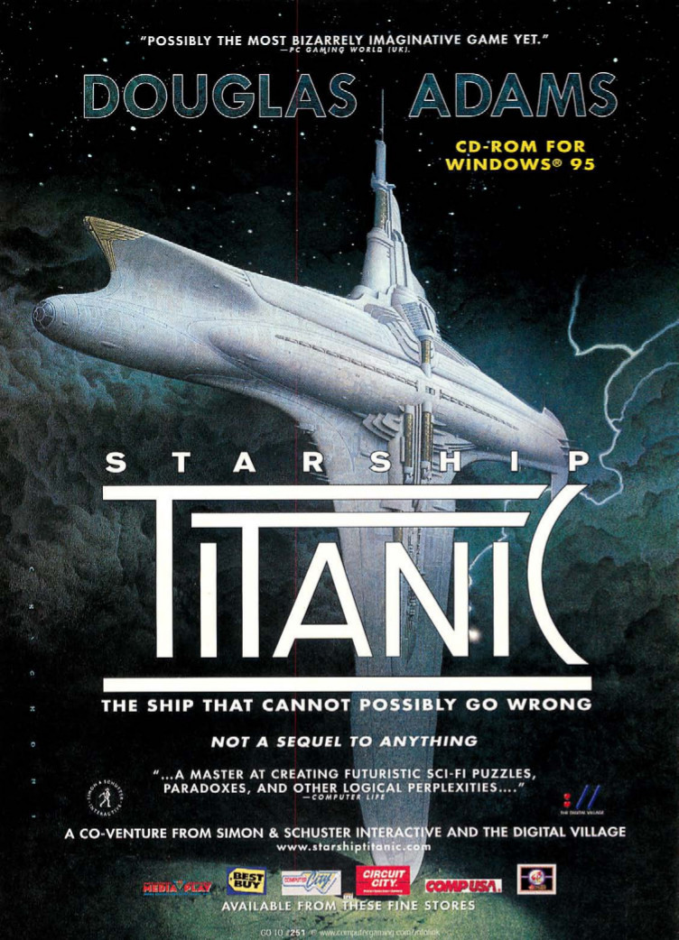 ‘Starship Titanic’[PC / Mac] [USA] [Magazine] [1998]
• Computer Gaming World, May 1998 (#166)
• via CGW Museum