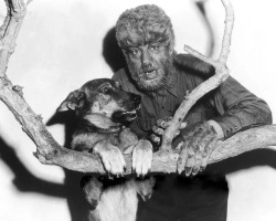 chelsamander:Lon Chaney Jr and his dog ‘Moose’ 