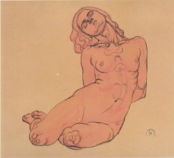 beatpie:  Crouching Woman, Kolomon Moser c. 1914