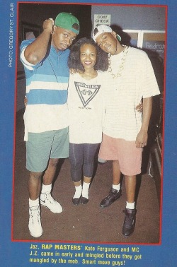 Jaz and MC J.Z. aka Jay-Z at Big Daddy Kane’s 22nd birthday party, club Bedrox, New York, 1990 (via genevanheathen)