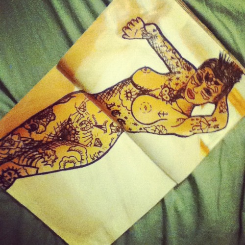 royallyoily:  One time, I did a bunch of drugs and drew all over an old playboy magazine.