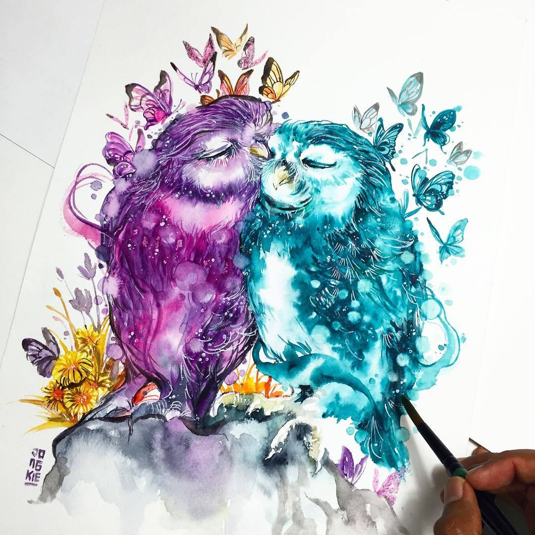 culturenlifestyle:  Mesmerizing Animal Watercolor Portraits by Luqman Reza Indonesia-based