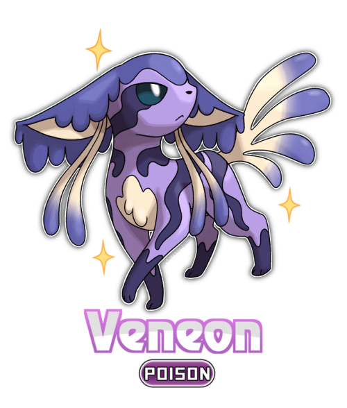 splatterparrot:Trainers! Spread Havoc with Veneon!Here’s another Eeveelution fakemon, a Poison type 