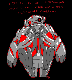 gigatriggr:  ULTRON/BAYMAX - Avengers 2 &amp; Big Hero 6 crossover