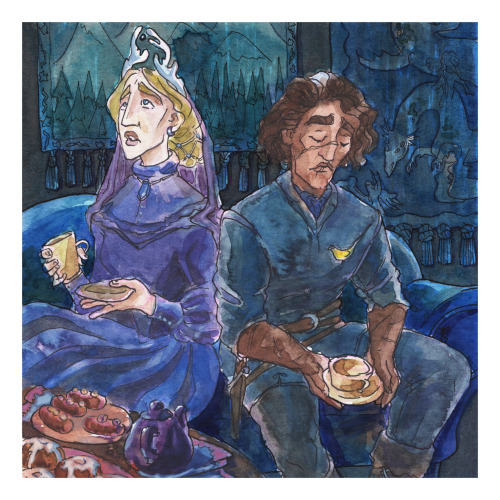Mourning Nighteyes Illustration series for the Golden Fool by Robin Hobb