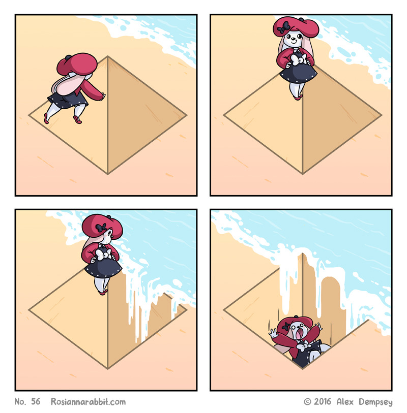 rosiannarabbit:  Rosianna Rabbit | 056 Perspective. Rosianna gets trapped in an optical