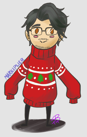 phake-fysics-art:  Markiplier has been an angry little bean lately. It’s ok, Mark,