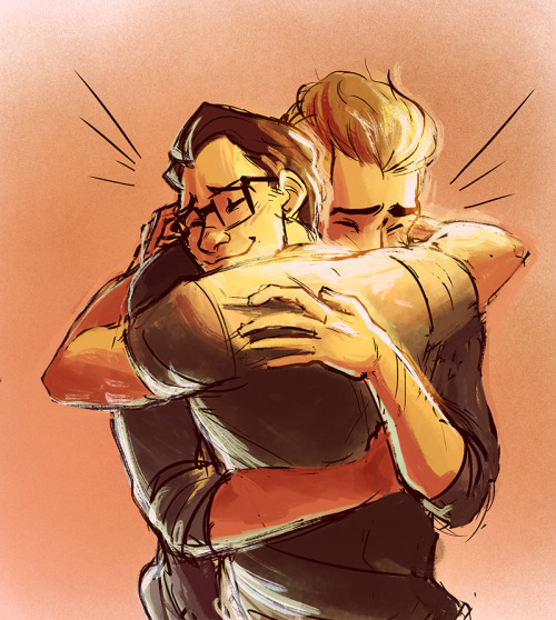 mythicalgays: rhodoflove : Soft Rhink reunion hugging?  eep here you go, i hope this is all good for