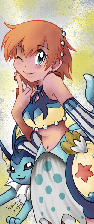 Totally forgot to upload this. ^^ カスミ /Kasumi/Misty out of Pokémon Masters EX in her new Sygn