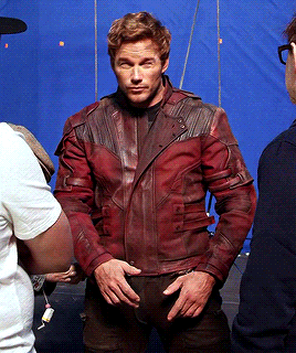 XXX jensenackesl:Chris Pratt on the set of Guardians photo