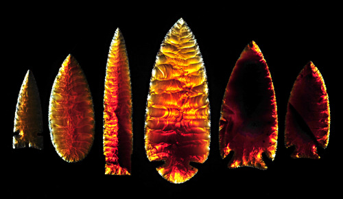 suzythered: Collection of points made from fire opal by Woody Blackwell.