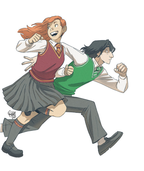 More Harry Potter stuff!! Young Lily and Severus, somewhere around their 4th year at Hogwarts! 