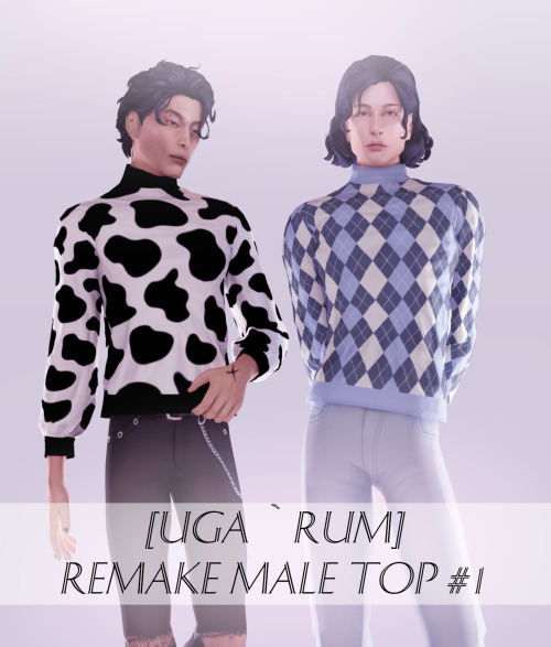  ㅤㅤ~ Remake Male Top №1 ~ - new mesh; - base game compatible; - HQ mod compatible; - 20 swatches TER