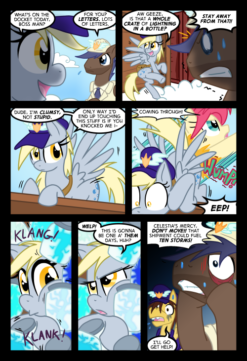 Lonely Hooves - “The Incident”Masterpost of the flashback scene of Ditzy’s, erm&hellip; off day at t