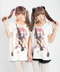 mintpan:  Anime Gun T-Shirt - FREE SHIPPING - from Himi! Use the discount code “mintpan” for 5% off!   so cute