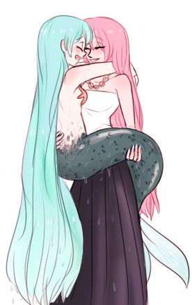 XXX   casually picks up mermaid girlfriend miku photo