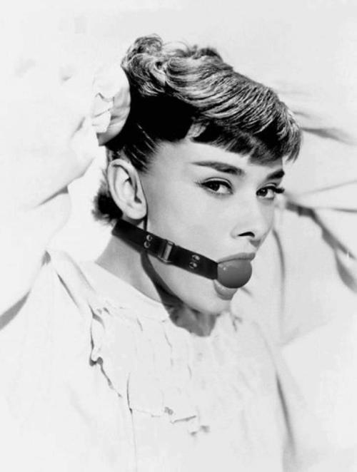 Even Audrey Hepburn likes a ball gag porn pictures