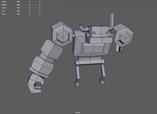 thegotlandskorvreblogblog: Design notes + process for the lowpoly robot character I posted earlier! 