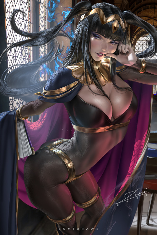 Always liked how she looks. Here is my take on Tharja^^High-res version, nsfw versions, video proces