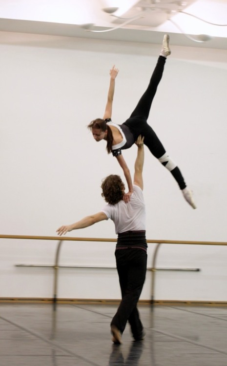 aurelie-dupont:Nina Kaptsova and Ivan Vasiliev rehearsing SpartacusPhoto © Ekaterina Vladi