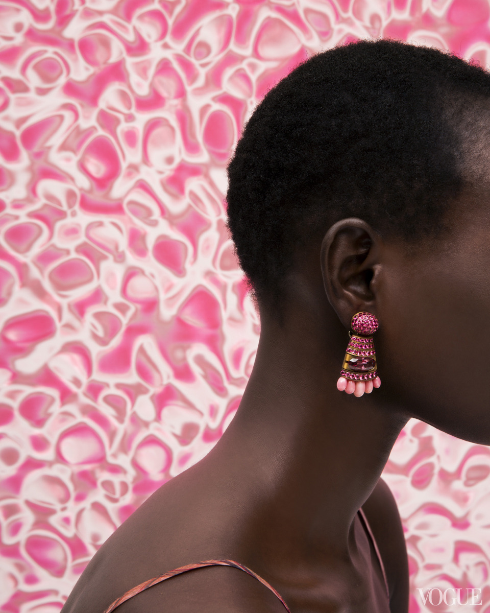 divalocity:Rose-Colored Days: Ajak Deng for VOGUEPhotography by Charlie Engman Styled