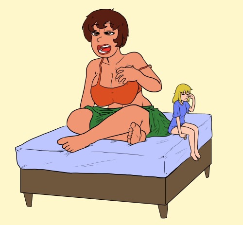 minimateria: sunnydliteart: There’s something about giants sleeping in beds that are too small