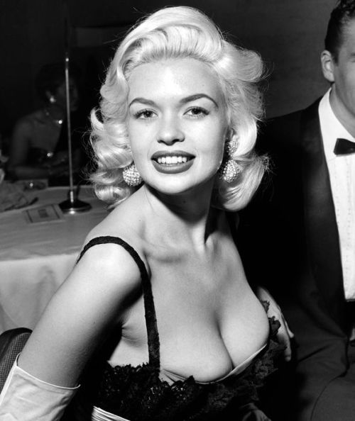 Jayne Mansfield attend the Makeup Artist Ball in Los Angeles,California 1956