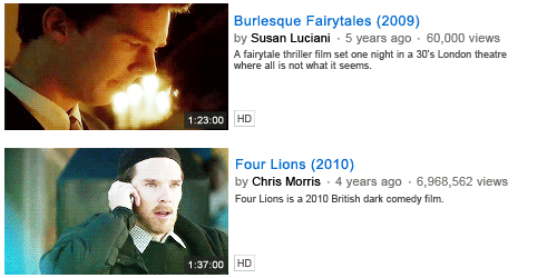 twhiddlestom:  Benedict Cumberbatch - Filmography (insp) 