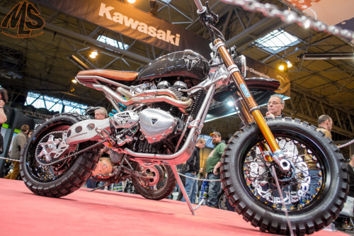 scrawnsenior:  Few of my favourites from the bike show at the NEC. Triumph stand was by far the highlight. 