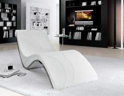 Wonderful Contemporary White Chaise Lounge