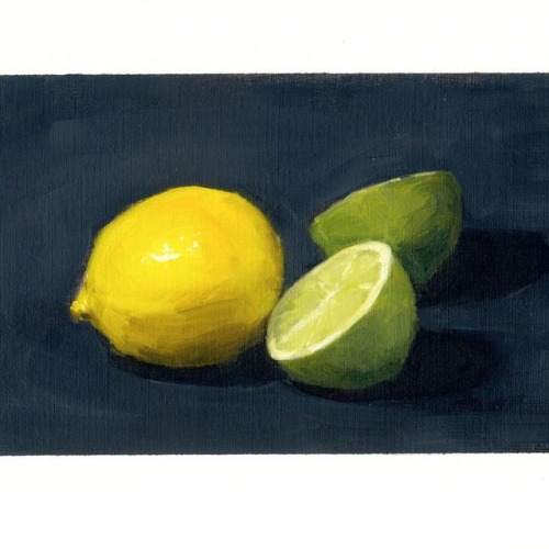 Important life tip: when life gives you lemons, paint them. Also, limes. Paint limes. #stilllife #st