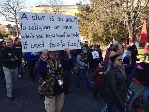 lastrealindians: Photos of today’s #notyourmascot march by Minnesota Native News